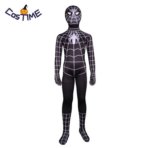 Ni Os Negro Spider Man Disfraz Spiderman Traje Negro Spider Man