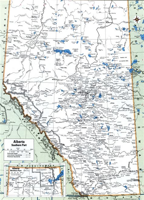 Alberta Map Regionsfree Printable Map Alberta Province Canada