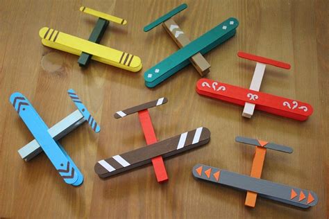 Wooden Airplanes Great For A Birthday Party Project Clothes Pin