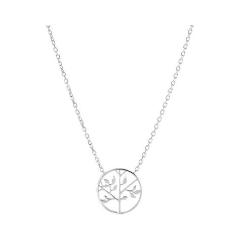 Collier Arbre De Vie En Argent Rhodi Blanc Collier Femme