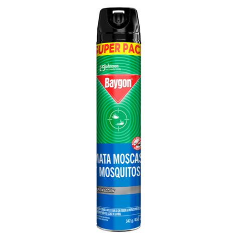 Insecticida Baygon Aerosol Mata Moscas Y Mosquitos 450 Cc