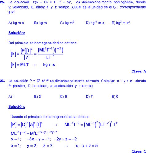 Ecuaciones Dimensionales Ejercicios Resueltos Pdf