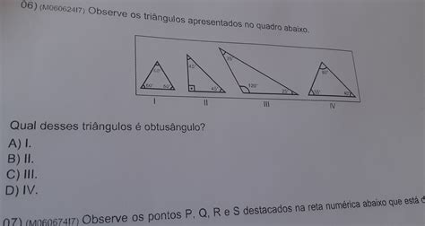 Solved 06 M06062417 Observe Os Triângulos Apresentados No [algebra