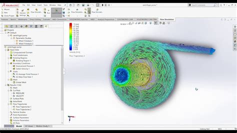 Flow Simulation Of Centrifugal Pump Using Solidworks Youtube