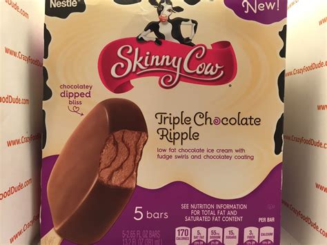 Crazy Food Dude Review Skinny Cow Triple Chocolate Ripple Low Fat Ice Cream Bars