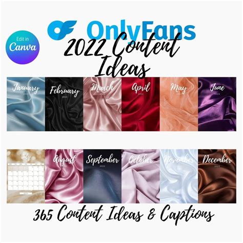 Onlyfans Content Ideas Fansly Planner Instant Etsy Canada Hot Sex Picture