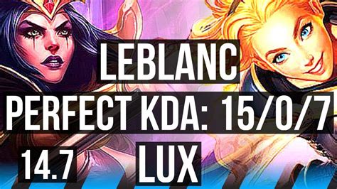 Leblanc Vs Lux Mid Legendary Games Euw Master