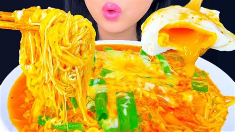 Asmr Spicy Noodles And Soft Boiled Eggs Eating Sounds Asmr Phan Youtube