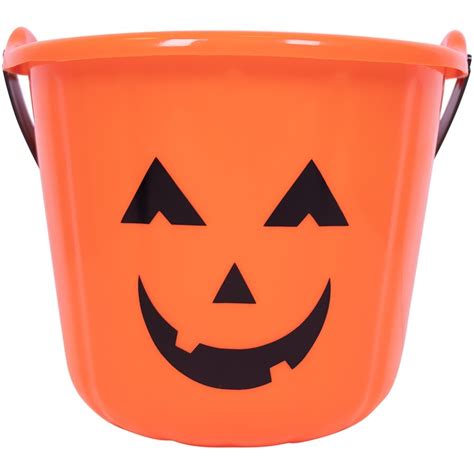 Halloween Plastic Treat Bucket - Orange