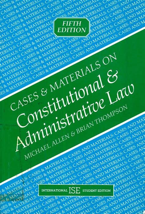 Cases Materials On Constitutional Administrative Law Jdih