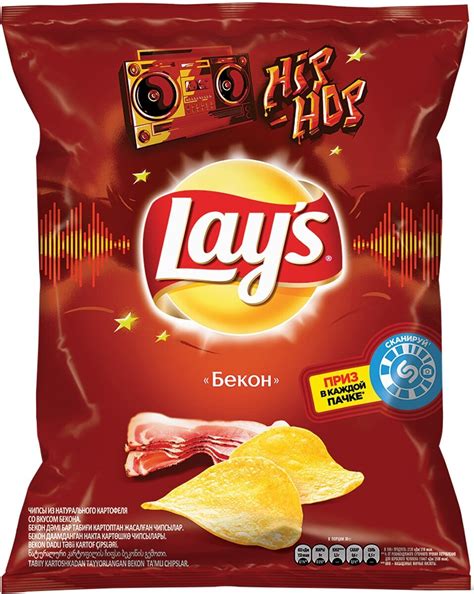 Чипсы Lay's картофельные, бекон, 81 г — купить в интернет-магазине по ...
