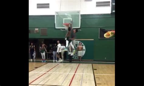 Video Player Shatters Backboard While Practicing His Dunks Usa Today