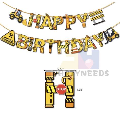 Construction Theme Happy Birthday Banner Shopee Philippines