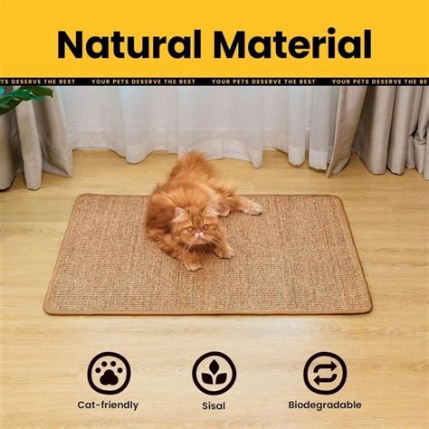 Tapis Griffoir Pour Chat Mural Grattoir Chat En Sisal Naturel Poteau