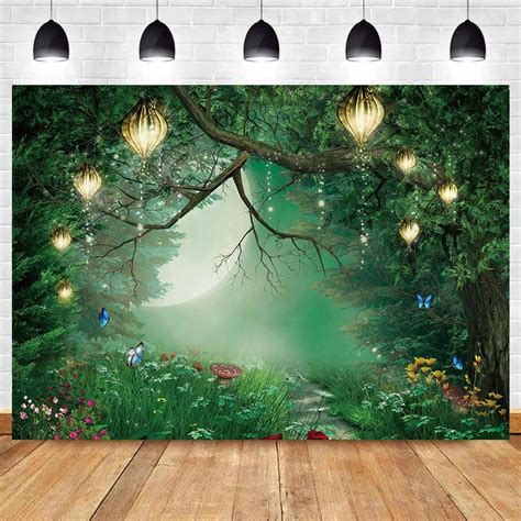 Amazon Laeacco 5x3ft Fireflies Forest Backdrop Fairy Tale Forest