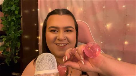 ASMR Trying New Triggers On A Rainy Night Glitter Globes Tapping