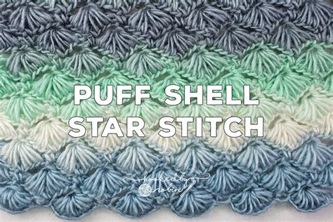 Crochet Puff Shell Star Stitch Written Pattern — Hooked By Robin