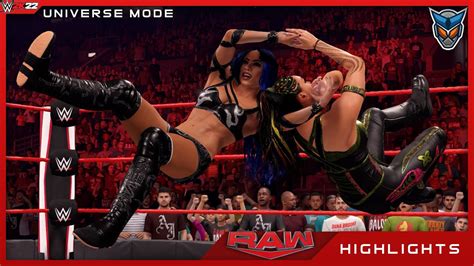 WWE 2K22 Universe Mode Highlights Sasha Banks Vs Tamina Raw Episode