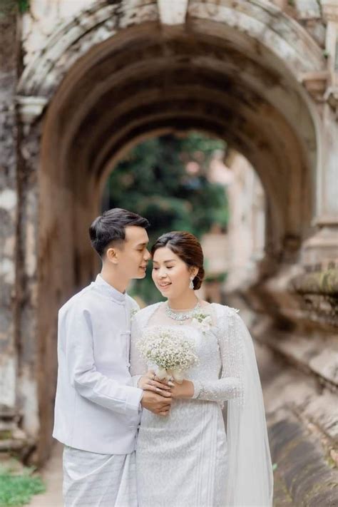 pin  myo myint aung  myanmar traditional wedding wedding couple