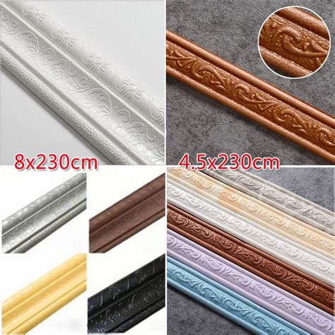 3d Self Adhesive Wall Trim Line Border Stickers Waterproof Foam