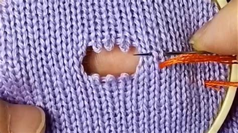 Easiest Way To Repair A Hole In A Knitted Sweater At Home Yourself Just