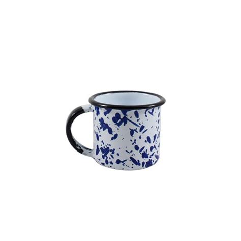 CANECA ESMALTADA N 4 5 SALPICADO AZUL 70 Ml EWEL Lewe