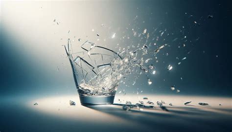 Shattered Glass Cup With Water Splash Effect Stock Illustration