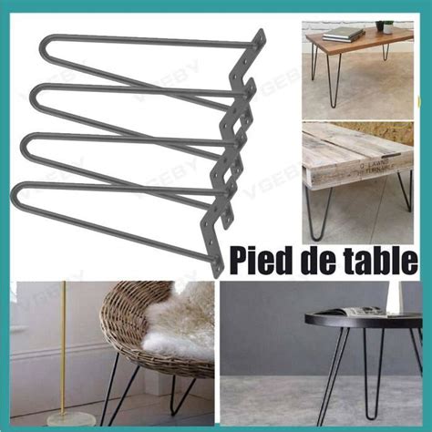 Pcs Pieds De Table En M Tal Pieds Epingle Diy Pieds De Meuble Pour