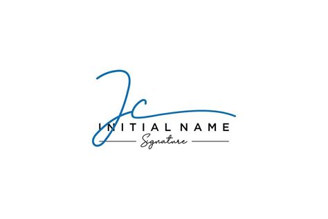 Initial JC Signature Logo Template Vector Hand Drawn Calligraphy