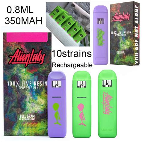 0 8ml Alienlabs Live Resin Rechargeable Disposables Vapes Pen Alien