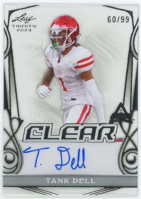 Nfl Leaf Trinity Football Single Card Clear Tank Dell Ca Td