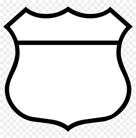 Blank Police Badge SVG