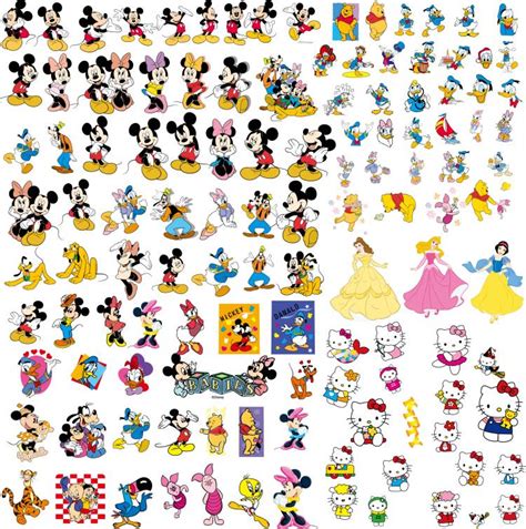 Disney cartoon clip art collection Free Vector / 4Vector