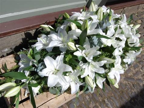 White Lily Casket Double Ended Spray