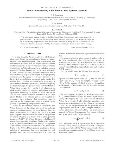 PDF Finite Volume Scaling Of The Wilson Dirac Operator Spectrum