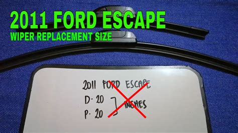 🚗 🚕 2011 Ford Escape Wiper Blade Replacement Size 🔴 Youtube