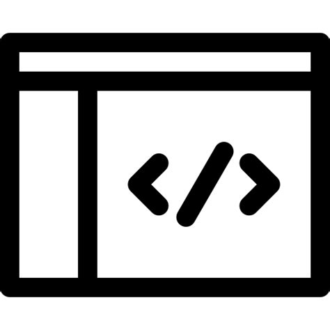 Coding Basic Rounded Lineal Icon