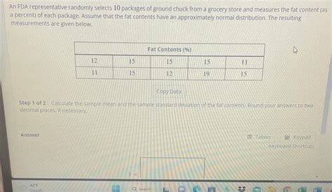 Solved An Fda Representative Randomly Selects Packages Of Chegg