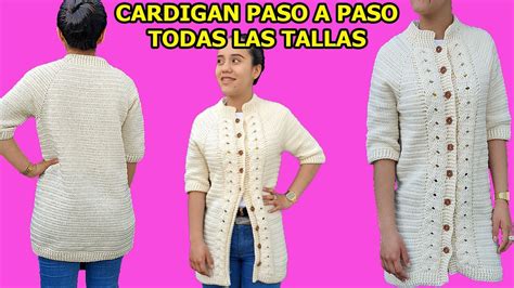 Cardigan A Crochet En Todas Las Tallas Youtube