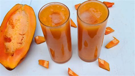 Healthy Papaya Juice Recipehow To Make Papaya Juicesummer Special Drinkpapaya Milk Shake