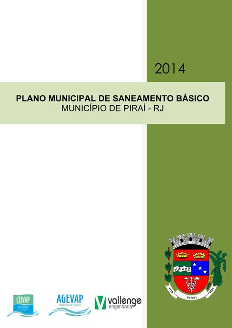 Plano Municipal De Saneamento Básico Município De Piraí Rj DocsLib