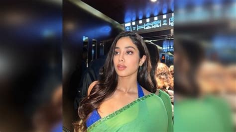 Janhvi Kapoor Dresses To Impress In Green Saree For Trailer Launch Of