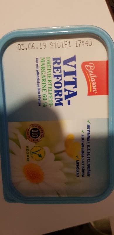 Bellasan Vita Reform Dreichviertelfettmargarine Kalorien Neue