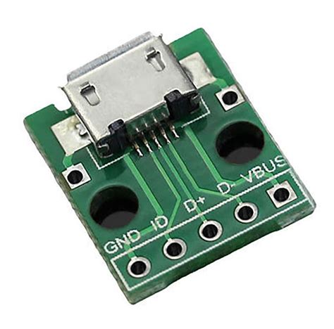 Micro Usb To Dip Adapter 5pin Female Connector B Type Pcb Converter Pinboard 254 Diy Kit