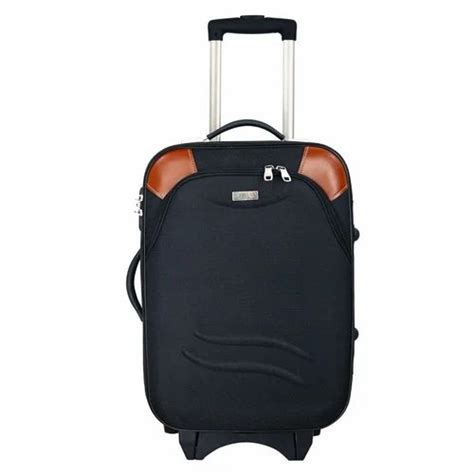 Klassy Collection Black Fancy Luggage Trolley Bag Size 20 Inch At