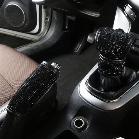 Amazon LCWLJL 2pcs Set Crystal Diamond Gear Shift Knob Cover