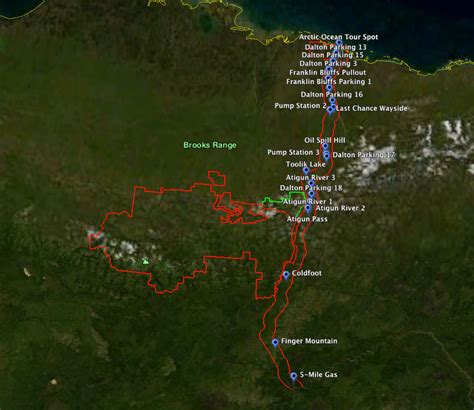 Dalton Highway (Haul Road) Corridor Map for GPS and Google Earth