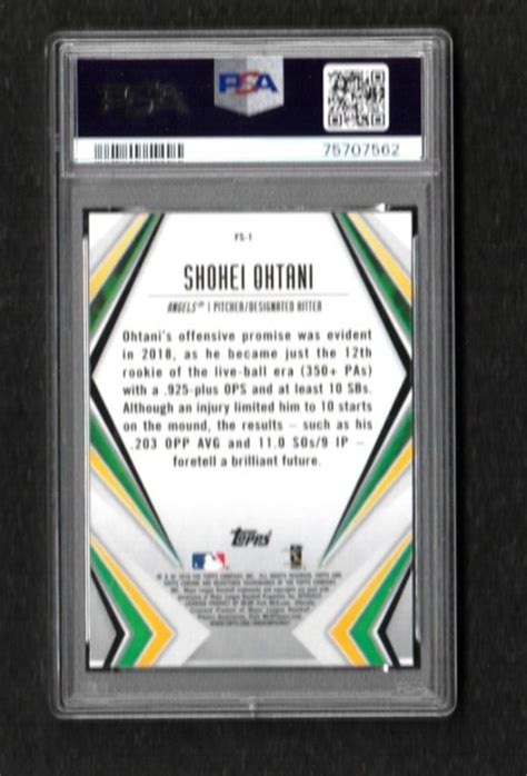 PSA 10 SHOHEI OHTANI 2019 Topps Chrome FUTURE STARS FS 1 LA Angels EBay