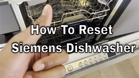 Siemens Dishwasher How To Reset Youtube