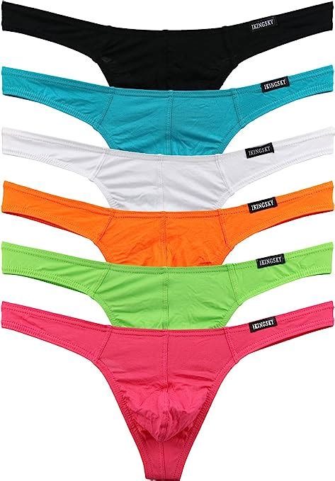 IKingsky Men S Modal Thong Sexy Low Rise T Back Underwear Amazon Ca